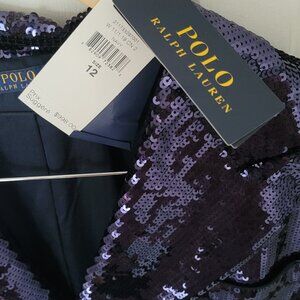BRAND NEW NWT Polo Ralph Lauren Sequined Sequins Stand-Collar Blazer & Pants